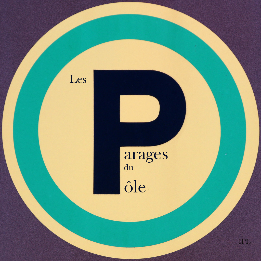 Logo panneau rond vert parages du pole